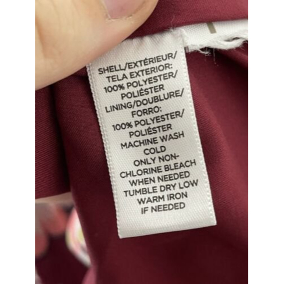 Loft Floral Dress Short Sleeve Red And Pink Size Large - Picture 5 of 6